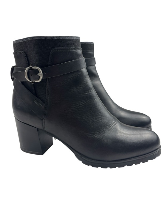 Geox Shoes - Geox Respira Lise Amphibiox ABX Black Leather Ankle Boots Waterproof Size 38